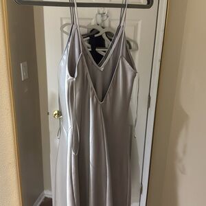 zara silver maxi dress